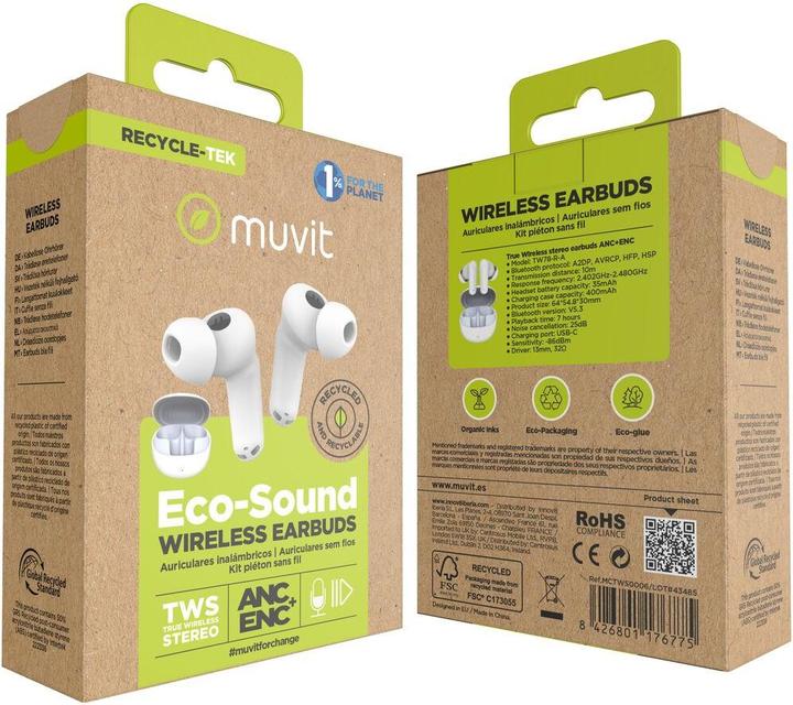 Actual product image Muvit Bluetooth in Ear Headset for Change Weiss (Wireless)