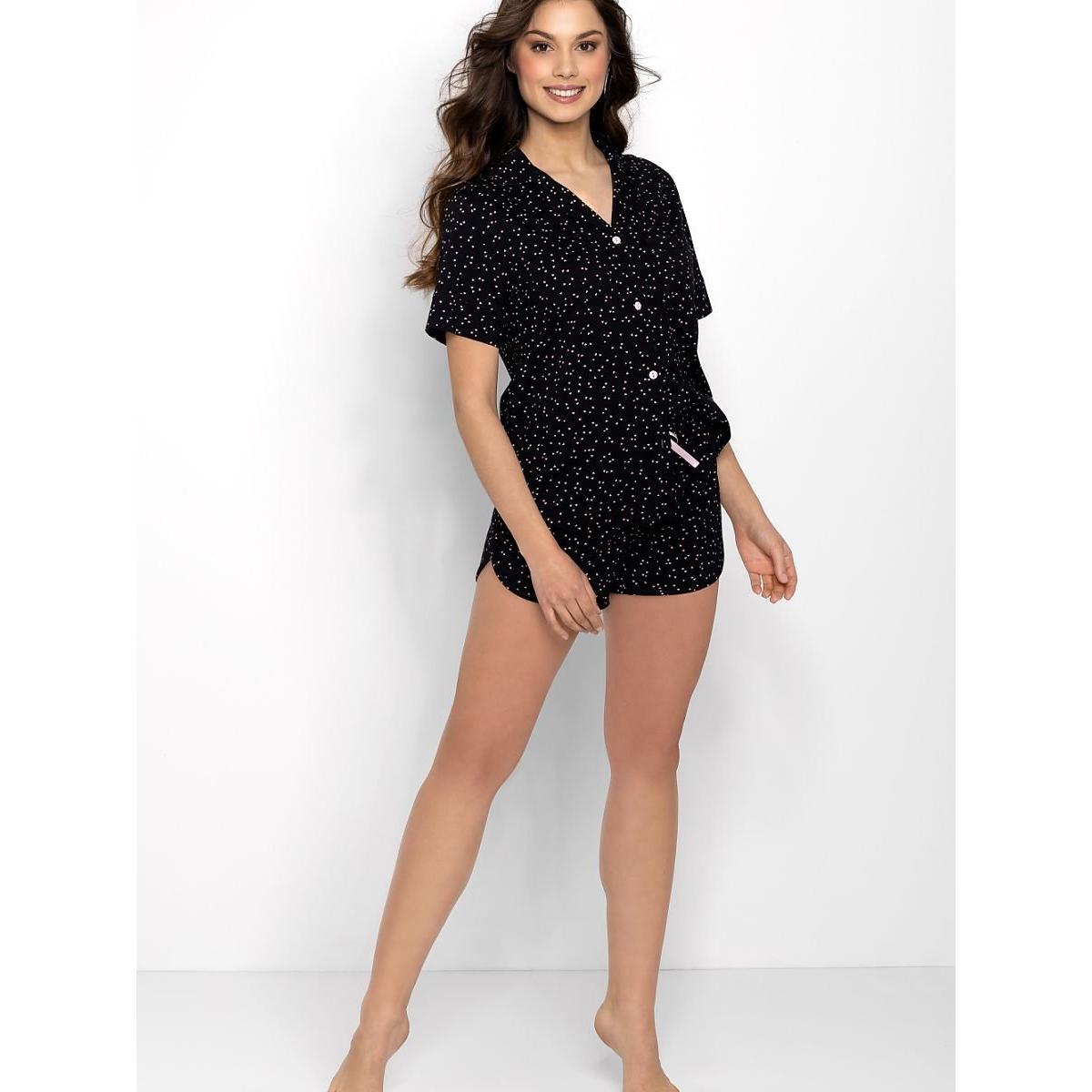 Momenti Per Me, Damen, Pyjama, Pyjama, Schwarz, (L)