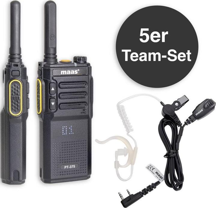Productafbeelding Maas Elektronik Team-Set PT-375 KEP-24-VK 150113 PMR-Handfunkgerät 10er Set