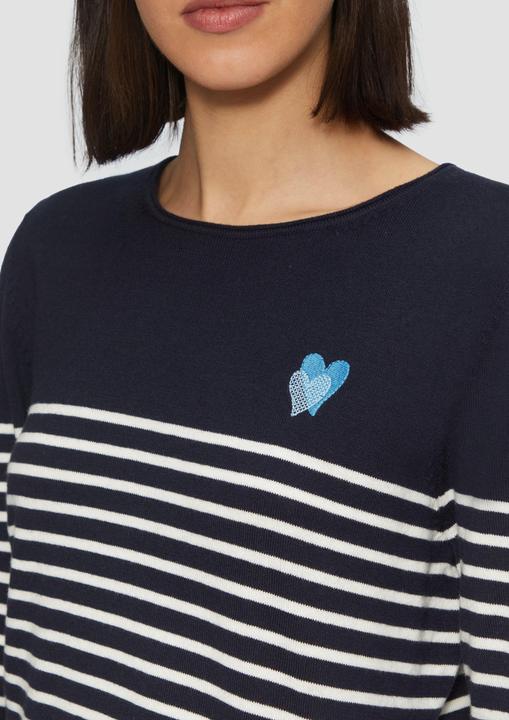 Produktbild s.Oliver Strickpullover Strickpullover mit Herz-Stickerei (40)