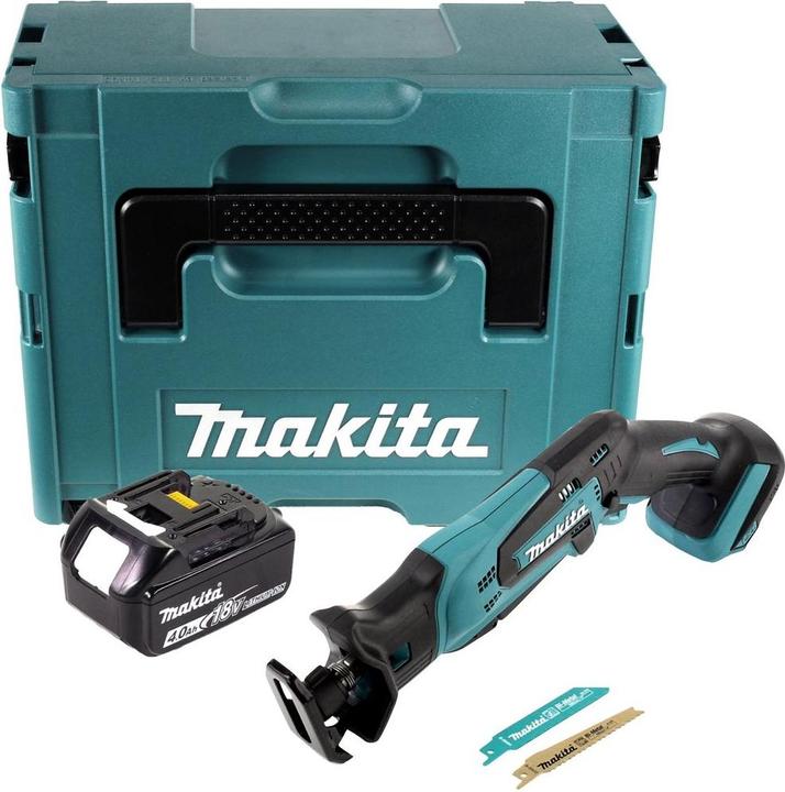 Actual product image Makita DJR 183 M1J Battery Recipro Saw 18 V + 1x Battery 4,0 Ah + Makpac - without charger