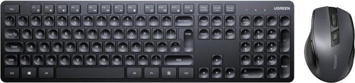 Actual product image Ugreen MK006 wireless mouse and keyboard set 2.4Ghz - black (Eng. Int., Wireless)