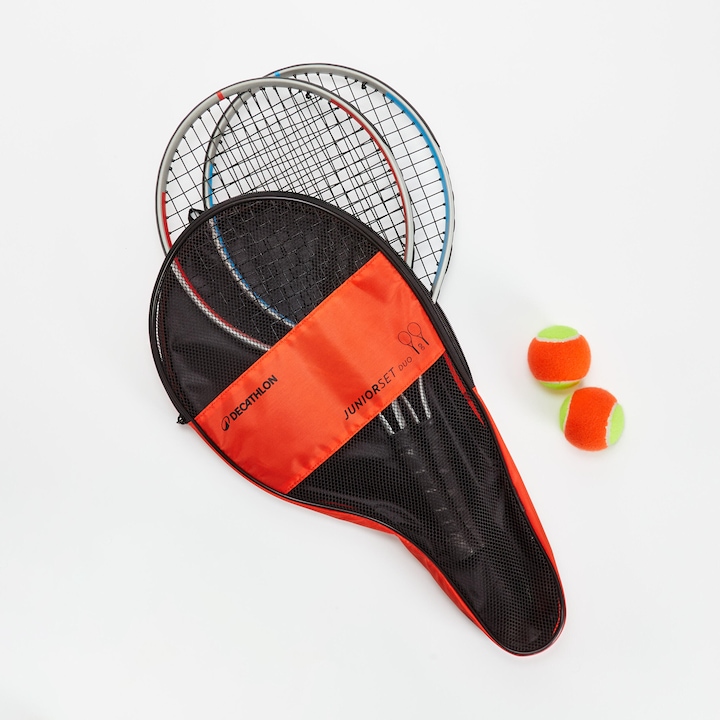 Decathlon Tennisset Kinder - Essential Jr 21 Zoll, 2 Schläger, 2 Bälle, 1 Hülle (575 g)