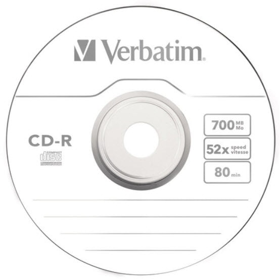 Actual product image Verbatim Audio CD-R, 700MB/80Min, 16x (10 x)