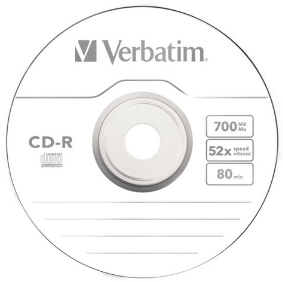 Actual product image Verbatim Audio CD-R, 700MB/80Min, 16x (10 x)