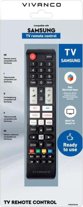Actual product image Vivanco Vvremotesam (Device-specific remote control, Infrared)