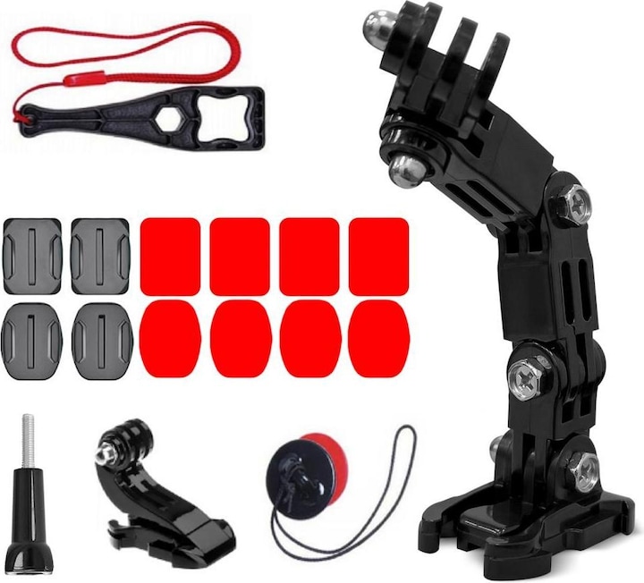 Productafbeelding Hurtel Accessoires voor helmbevestiging (GoPro Hero 5, GoPro Hero 8, GoPro Hero 4, GoPro Hero 10, GoPro Hero 11, GoPro Hero 9, GoPro Hero 12, GoPro Hero 7, GoPro Hero 13, Osmo Actie 3, Osmo Actie 4, Insta360 One R)
