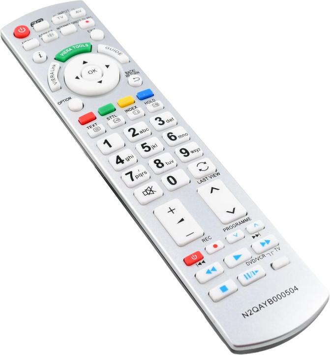 Produktbild Azurano Fernbedienung für PANASONIC N2QAYB000504, SUB N2QAYB000505, N2QAYB000506, N2QAYB000673 (Gerätespezifische Fernbedienung, Infrarot)