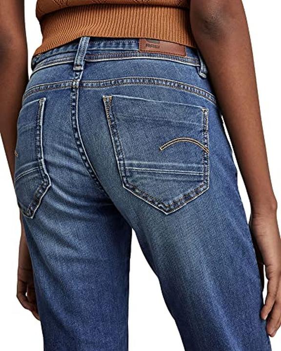 Actual product image G-Star Midge Zip Mid Straight Jeans medium indigo aged (W29/L36)