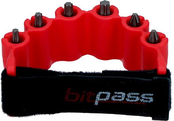 Actual product image Werkstarck Bit holder magnetic BITPASS red incl. 6 bits (Hexagon socket TX)