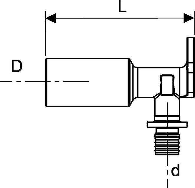 Actual product image TECE GmbH TECEprofil system wall disc 1/2 x1/2, long version