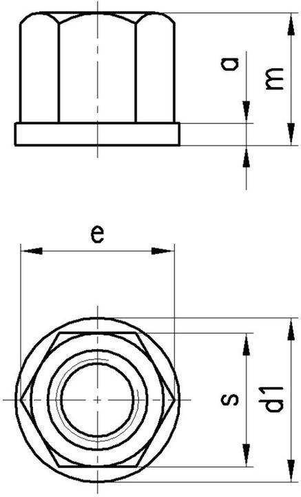 Actual product image Amf Hexagon nut with collar, turned (M12)