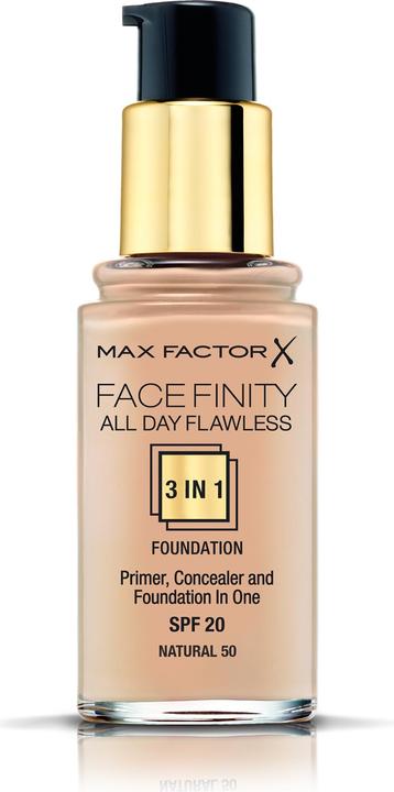 Immagine prodotto Max Factor Facefinity Flawl 3In1 Fond de Teint 50 Natural (Natural)
