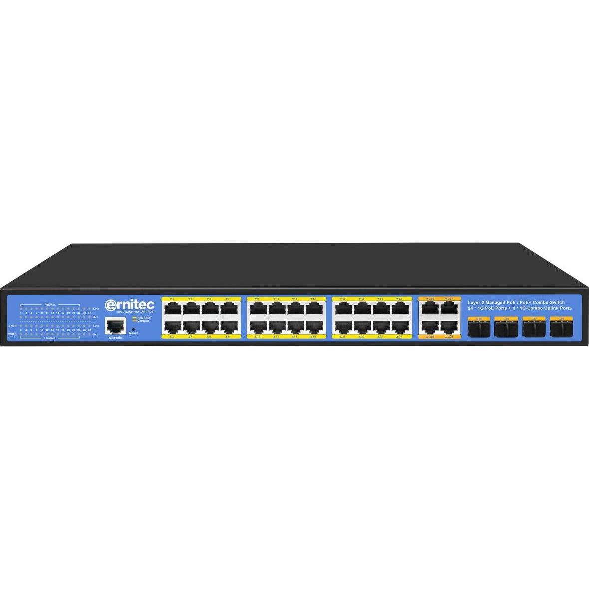 Ernitec Managed Layer 2+ Switch, 24 (24 Ports), Netzwerk Switch