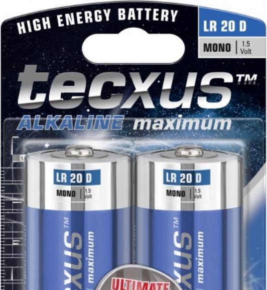 Image du produit Tecxus Mono LR 20 D - Pile 2 x D - alcaline (2 pcs, D, 14800 mAh)