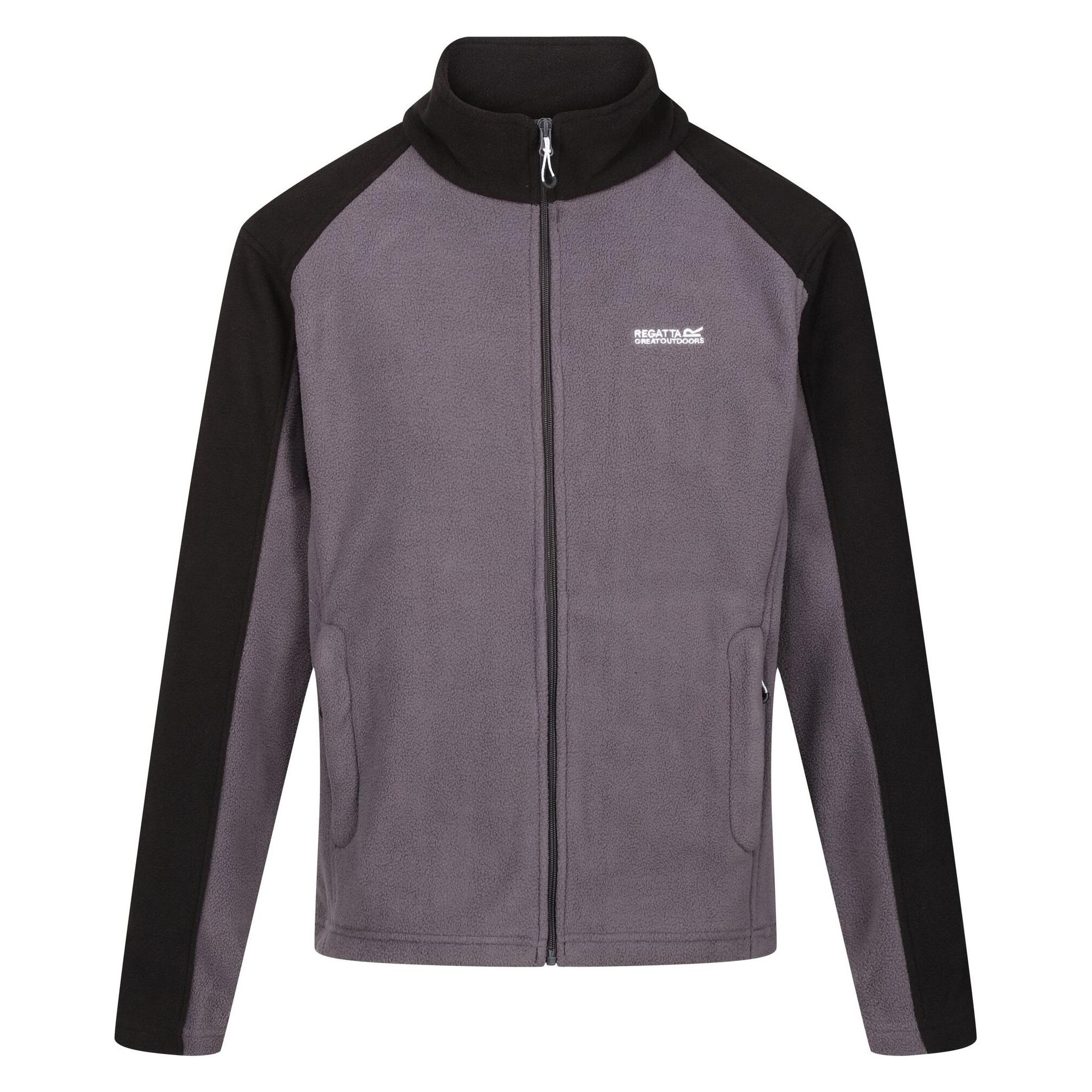 Regatta, Herren, Outdoorjacken, Fleece Hedman Ii (S), Grau, Schwarz, S