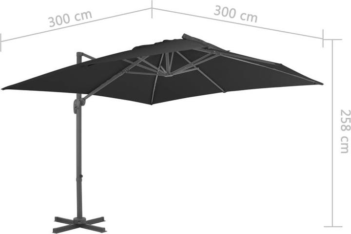 Produktbild vidaXL freischwingender Sonnenschirm (3 m)