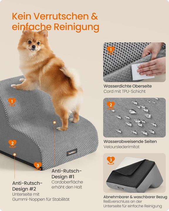 Immagine prodotto Feandrea Haustiertreppe 2 Stufen (Cane, Gatto, Lavabile)