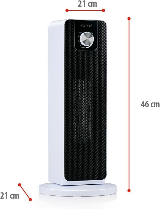 Image du produit alpina Appareil de chauffage à tour PTC-2702, 800/2000 W (2000 W)