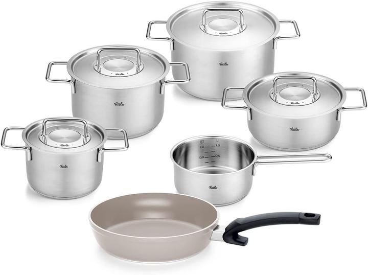 Produktbild Fissler Pure Collection pannenset met Ceratal koekenpan rvs 6-delig (Bratpfanne, Kochtopf, Pfannenset + Topfset, Edelstahl)
