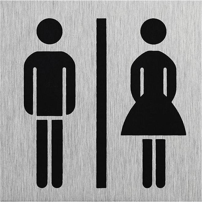 ProPlus Alluminio porta segno immagine donna / uomo " 60x60mm