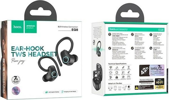 Immagine prodotto Hoco EQ8 Pure Joy Headset Wireless In-Ear Anrufe/Musik Bluetooth Schwarz (7 h, Senza fili)