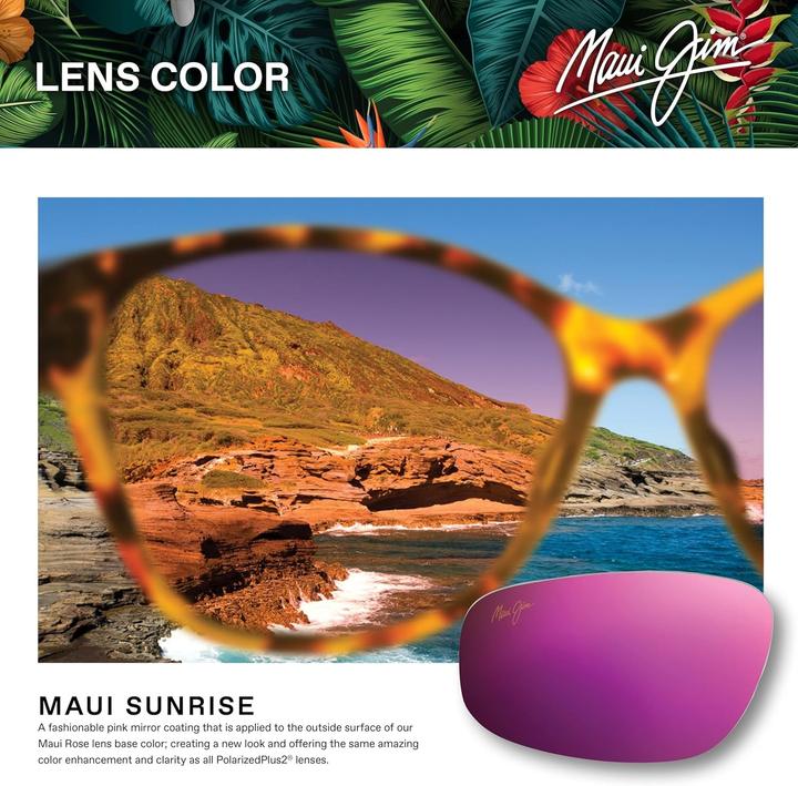 Actual product image Maui Jim Hiapo AF Polarized Rectangular Sunglasses
