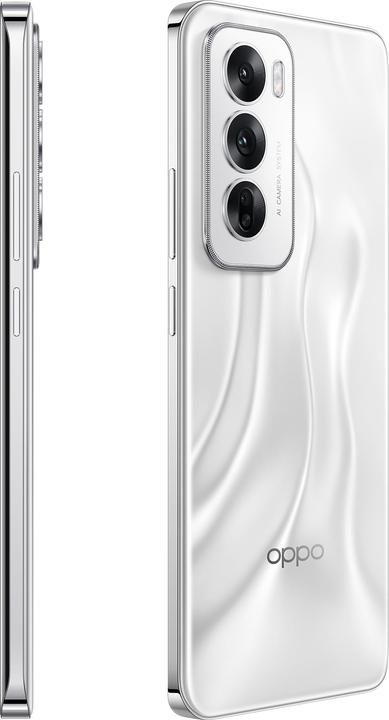Actual product image OPPO Reno12 5G (256 GB, Astro Silver, 6.70", Dual SIM, 5G)