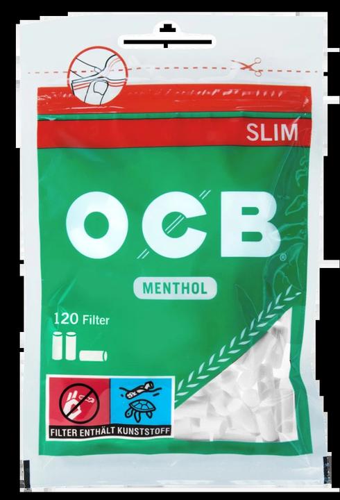 Actual product image OCB Slim Menthol cigarette filter