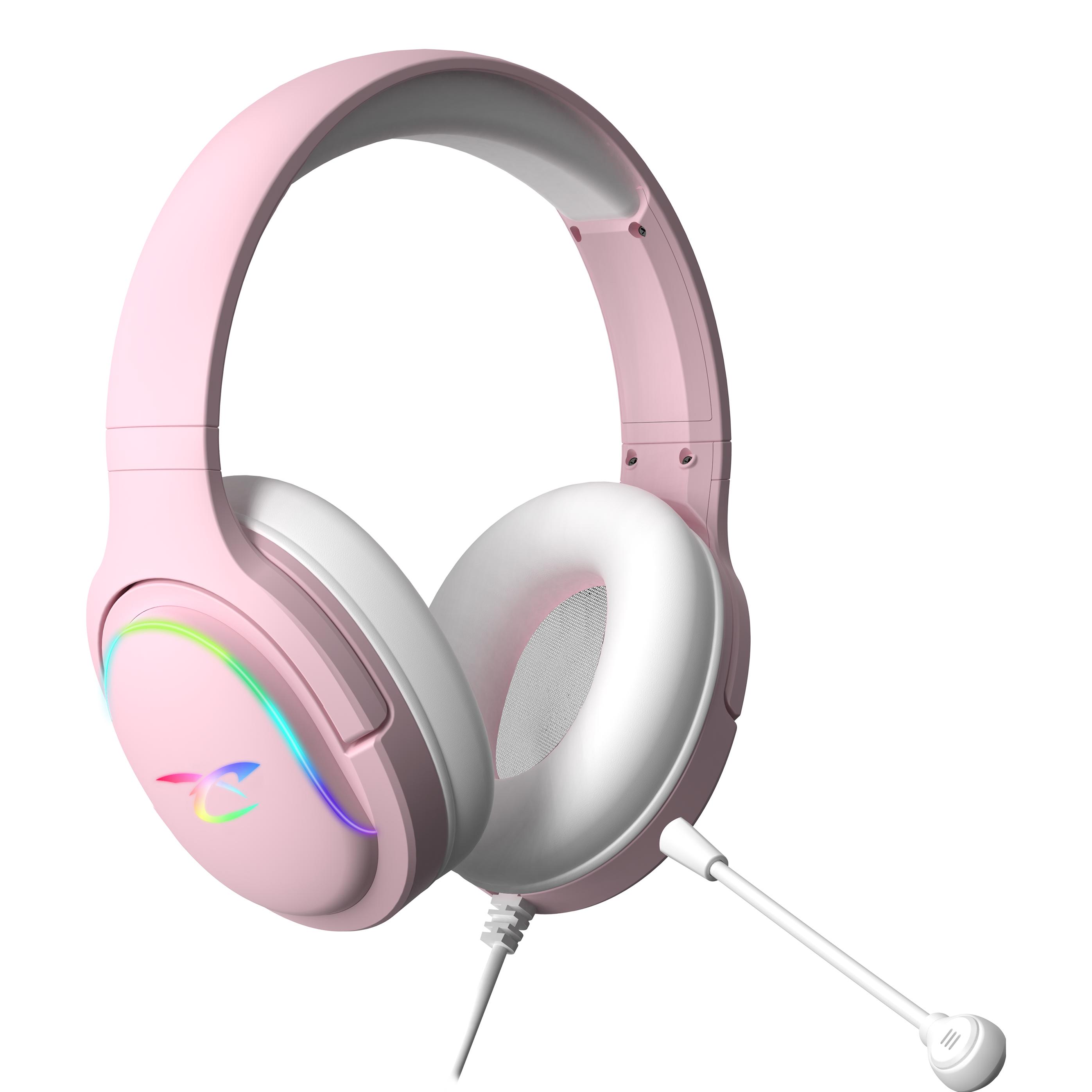 Subsonic Headset All Platforms Led MULTI (Cablato), Cuffie da gaming, Pink
