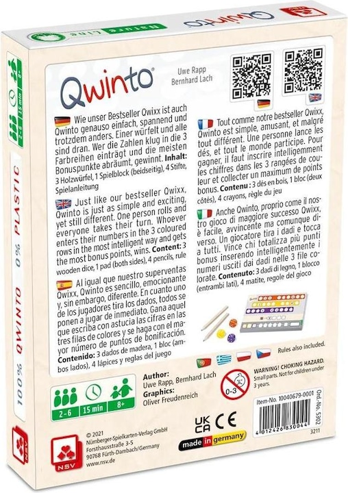 Actual product image Cartamundi Nature Line Qwinto (German)
