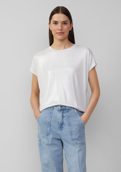 Immagine prodotto S.Oliver T-Shirt Schimmerndes T-Shirt mit Ripp-Struktur (46)
