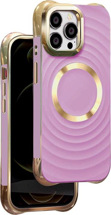 Actual product image OEM Circle Glam Mag case for iPhone 12 / 12 Pro 6,1" purple (Apple iPhone 12)