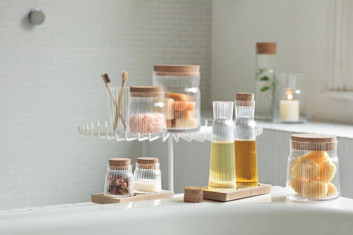 Image du produit LSA Gio Line Récipient & bouchon en liège H17.5cm Transparent