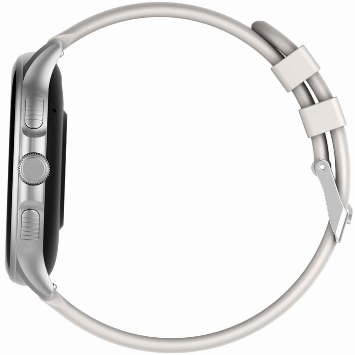 Produktbild Gravity Damen-Smartwatch GT12-8, weisses Silikonarmband + silbernes Armband