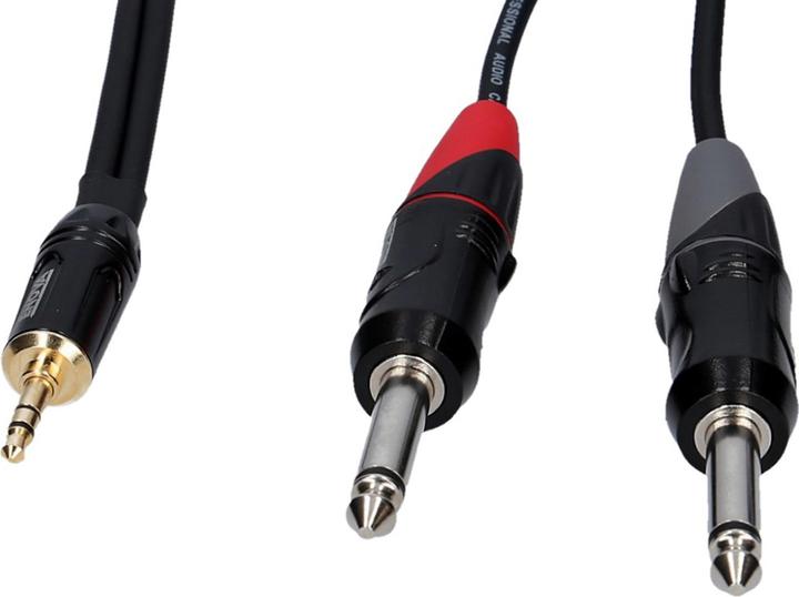 Image du produit Enova Câble jack 3.5mm/jack 6.35mm, rouge/noir, 2m (2 m)