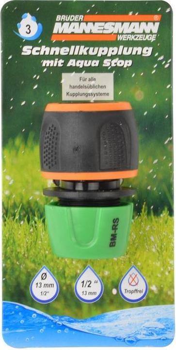 Mannesmann Hahnstück, 3/4"" Innengewinde, schwarz zum Anschluss eines Gartenschlauchs an einen Wasserhahn