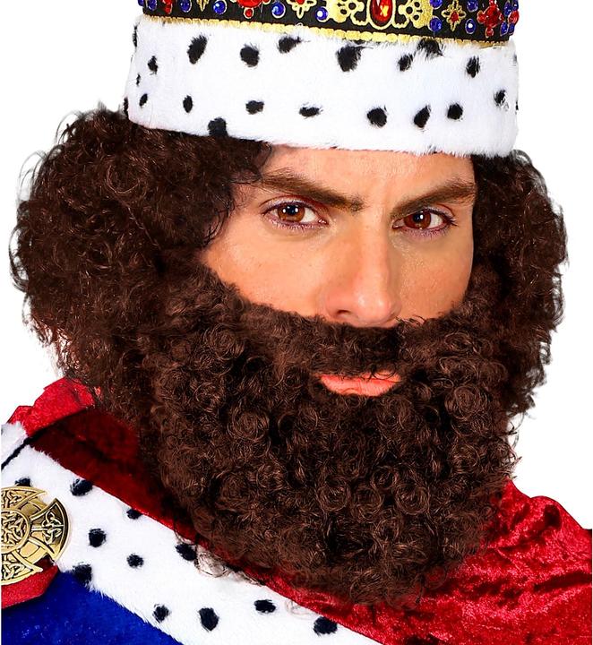 Produktbild Widmann Lockiger Brauner Bart Mit Schnurrbart