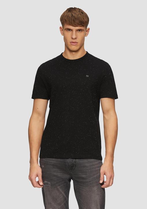 Produktbild S.Oliver T-Shirt Kurzärmeliges Crew-Neck-Shirt mit Logo (S)