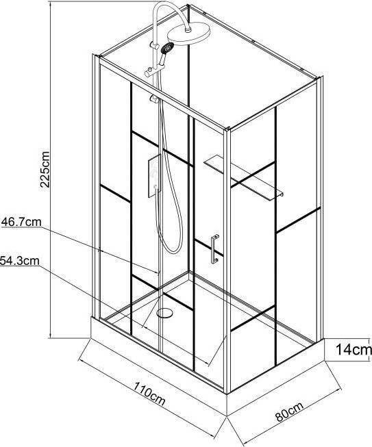 Actual product image Shower Design Gavila (80 cm, 110 cm, 200 cm)