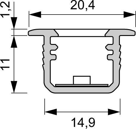 Produktbild L&S LED Einbauprofile Manila ohne Lichtblende