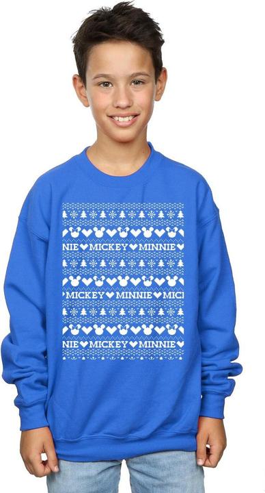 Produktbild Disney Mickey And Minnie Christmas Fair Isle Sweatshirt Jungen (152, 158)