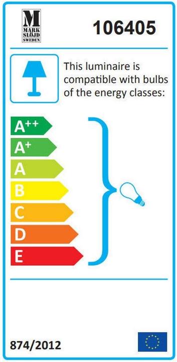 Energie-Label Markslöjd MARKSLOJD Kom 31 Pendelleuchte Schwarz (E27)