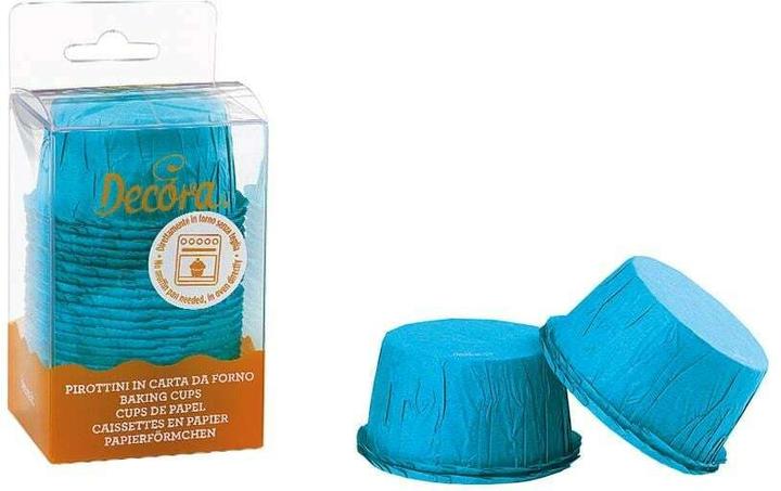 Produktbild Decora Muffinförmchen zerknittert Hellblau, 25 Stück (5.50 cm)