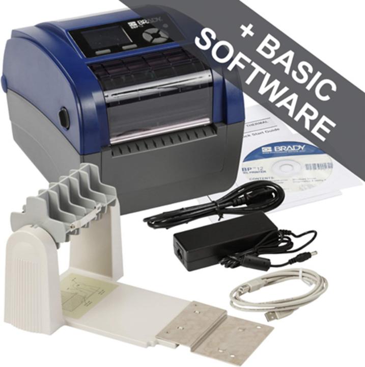 Brady BBP12-EU+Unwinder, thermal transfer printer, max. width 118mm, 300 dpi, serial, USB, LAN, with (300 dpi)