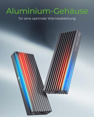 Produktbild Icy Box Gehäuse für 1x M.2 NVMe & SATA, IB-1817MC-C31 (M.2 2280, M.2 2242, M.2 2260, M.2 2230, M.2)