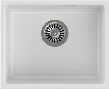 Steiner ALEC 40 Steingran bianco, lavello inferiore (Lavello montato, 37.50 cm, 46 cm)
