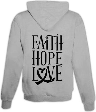 Immagine prodotto Schwesternuhr Felpa con cappuccio Faith Hope Love (L)