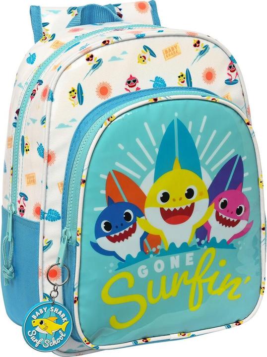 Productafbeelding Pinkfong Schoolrugzak Baby Haai Surf Blauw Wit 26 x 34 x 11 cm