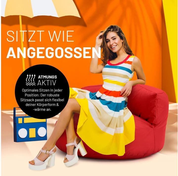 Produktbild Lumaland Sitzsack-Sofa, 320 l Polyester (PES), Rot